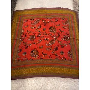 Linda Allard For Ellen Tracy Paisley Silk Scarf